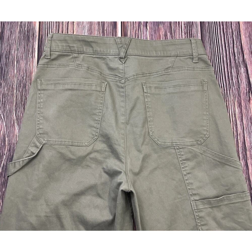 💋 Democracy AB Solution Green Wide-Leg Jeans Womens Size 10 Stretch